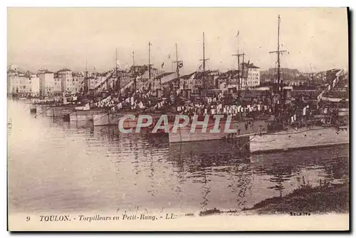 Cartes postales Bateau de guerre Toulon Torpilleurs en petit rang