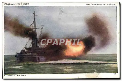 Cartes postales Bateau de guerre L&#39Africa en mer