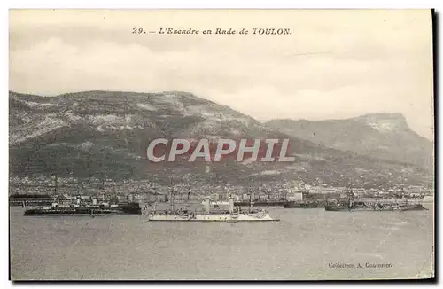 Ansichtskarte AK Bateau de guerre L&#39escadre en rade de toulon