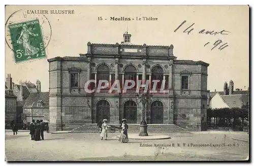 Cartes postales Theatre Moulins