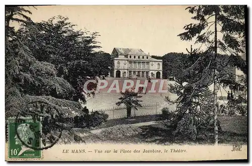 Cartes postales Le Mans Vue sur la place des Jacobins Le Theatre