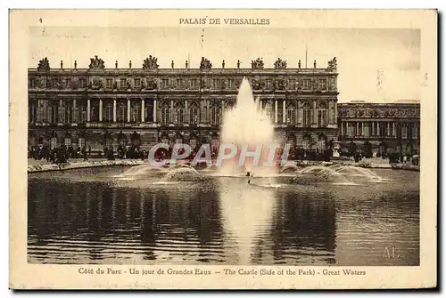 Cartes postales Palais De Versailles Cote du parc Un jour de grandes eaux