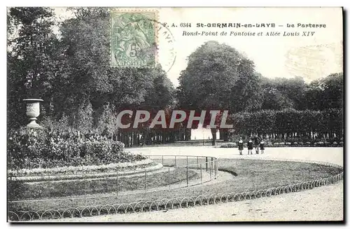 Cartes postales Saint Germain en Laye Le Parterre Rond point de Pontoise et Allee louis XIV