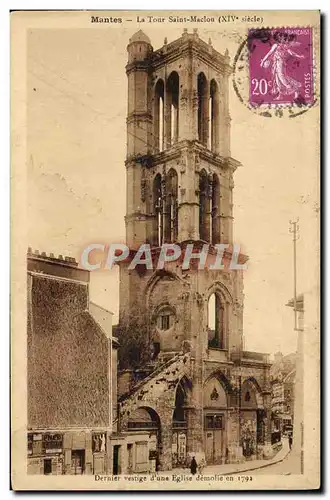 Cartes postales Mantes la tour Saint Maclou