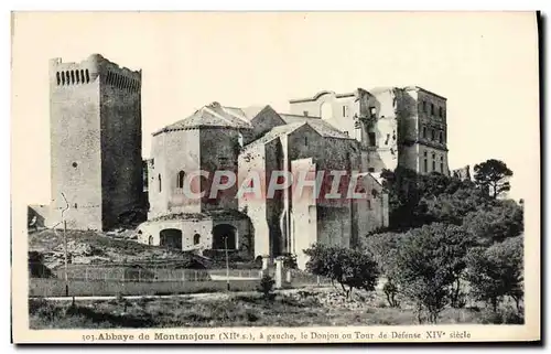 Cartes postales Montmajour Abbaye Donjon ou tour de defense