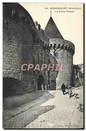 Cartes postales Prison Hennebont La porte prison