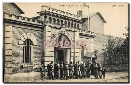 Cartes postales Prison Beauvais Porte d&#39entree de la prison