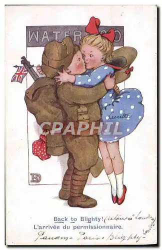 Cartes postales Enfants Soldat Militaria