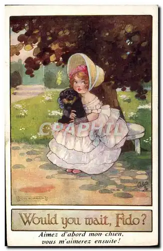 Cartes postales Femme Chien Fido