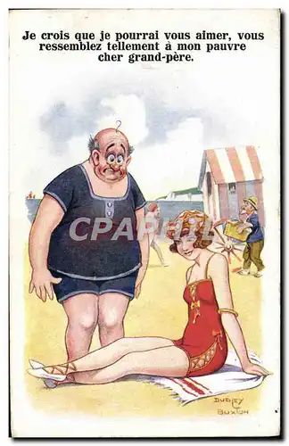 Ansichtskarte AK Femme a la plage Dudley Bucton