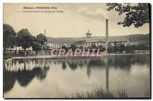 Cartes postales Maison Pernod Fils le Doubs devant les jardins de l&#39usine