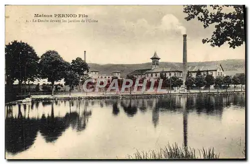 Cartes postales Maison Pernod Le Doubs devant les jardins de l&#39usine