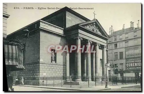 Ansichtskarte AK Paris Eglise Saint Denis du Saint Sacrement Publicite Cusenier