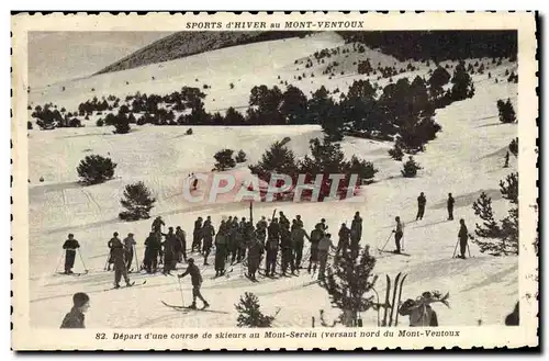 Cartes postales Sports d&#39hiver Ski Mont Ventoux Depart d&#39une course de skieurs au Mont Serein