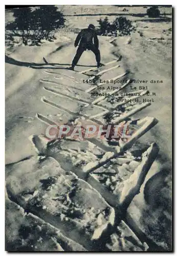 Cartes postales Sports d&#39hiver Ski Dans les Alpes Le ski Montee en ciseaux