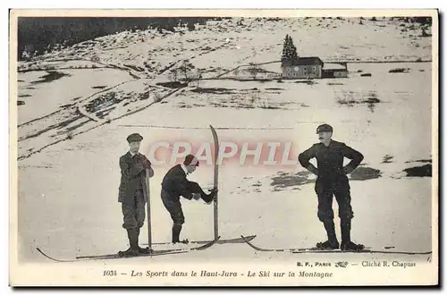 Cartes postales Sports d&#39hiver Ski Les sports dans le Haut Jura Le ski sur la montagne