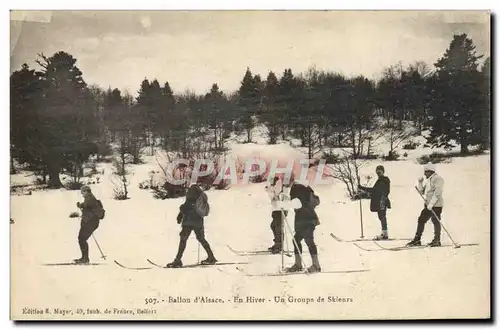 Cartes postales Sports d&#39hiver Ski Ballon d&#39Alsace Un groupe de skieurs