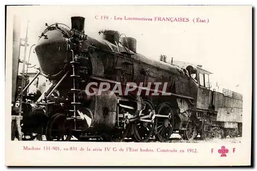 Ansichtskarte AK Train Locomotive Machine 131 901 ex 831 de la serie IV de l&#39Etat Badois Bade Baden