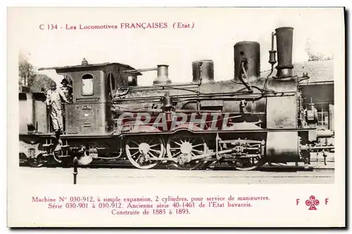 Cartes postales Train Locomotive Machine 030 912