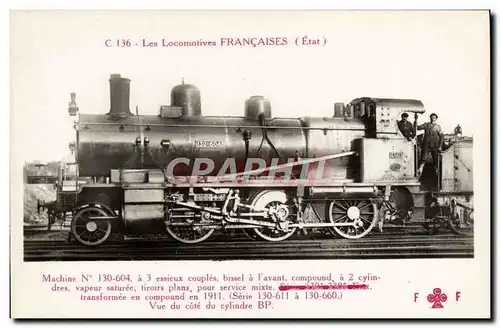 Cartes postales Train Locomotive Machine 130 604