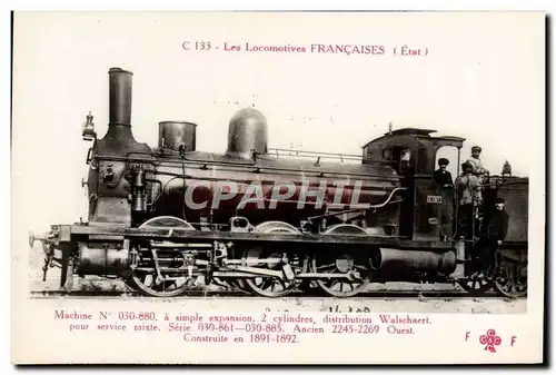 Cartes postales Train Locomotive Machine 030 880 Distribution Walschaert