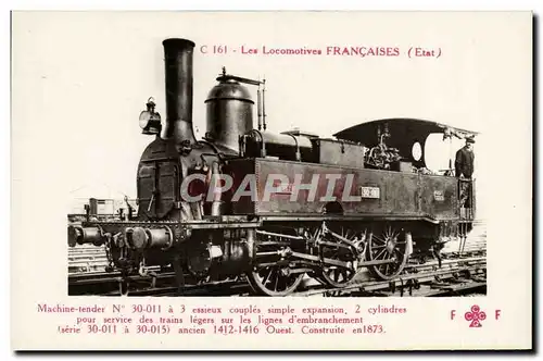 Ansichtskarte AK Train Locomotive Machine tender 30 011