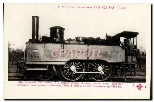 Cartes postales Train Locomotive Machine tender 21 687