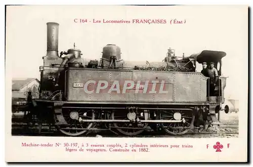 Ansichtskarte AK Train Locomotive Machine tender 30 197