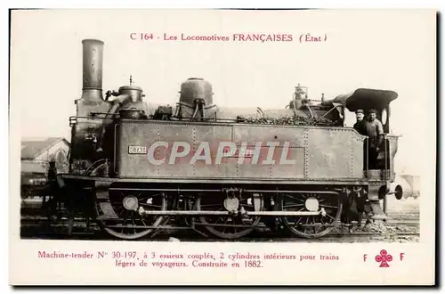 Cartes postales Train Locomotive Machine tender 30 197