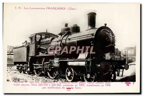 Cartes postales Train Locomotive Machine 220 521