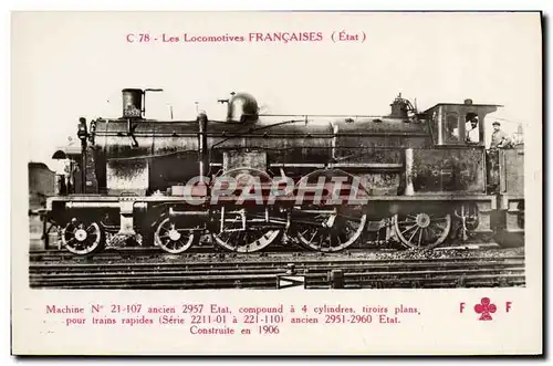 Ansichtskarte AK Train Locomotive Machine 21 107 ancien 2957 Etat