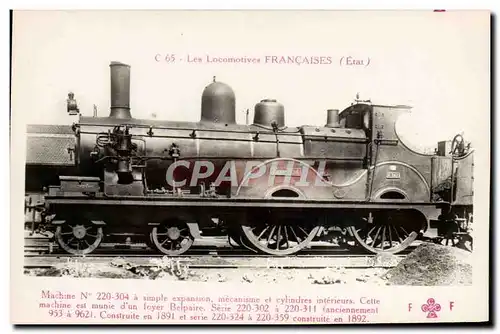 Ansichtskarte AK Train Locomotive Machine 220 304 Foyer Belpaire