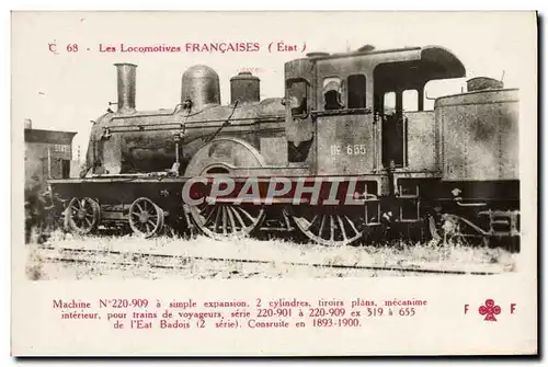 Cartes postales Train Locomotive Machine 220 909