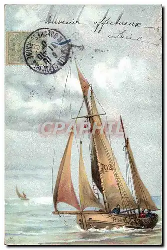 Cartes postales Bateau Voilier Peche