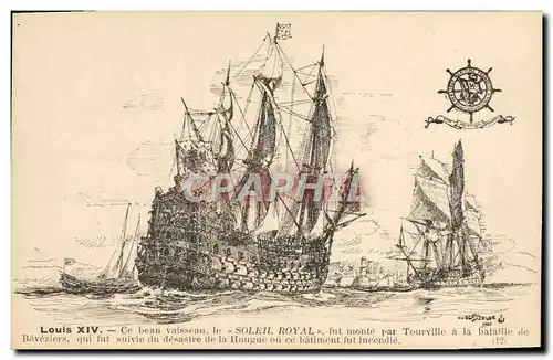 Cartes postales Bateau Voilier louis XIV