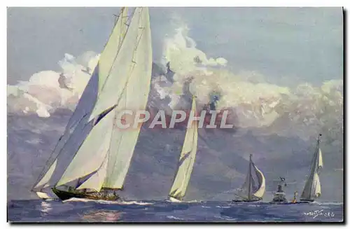 Cartes postales moderne Bateau Voilier Yachts a voile de grande serie de course Sebille