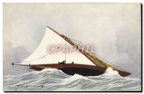 Cartes postales Bateau Voilier Yachts au bas ris Haffner
