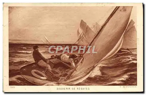 Cartes postales Bateau Voilier Souvenir de regates