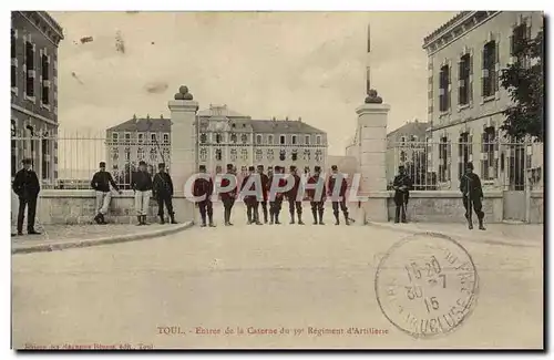 Cartes postales Militaria Caserne Toul Entree de la caserne du 39eme regiment d&#39artillerie