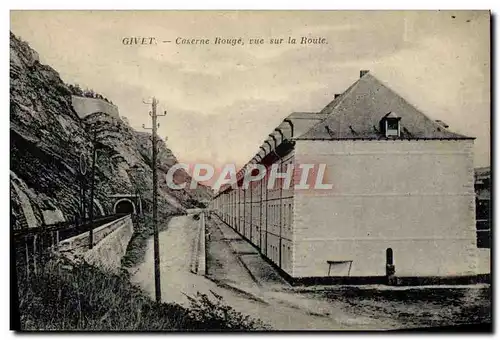 Cartes postales Militaria Caserne Givet Caserne Bouge Vue sur la route