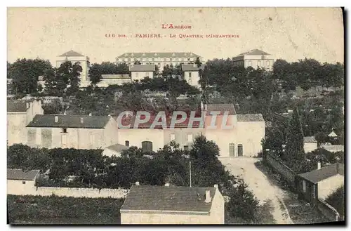 Cartes postales Militaria Caserne Ariege Pamiers le quartier d&#39infanterie