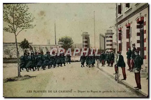 Ansichtskarte AK Militaria Caserne Depart du piquet de garde de la centrale