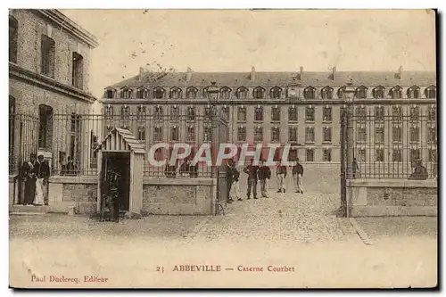 Cartes postales Militaria Caserne Abbeville Caserne Courbet