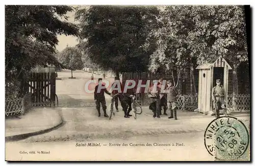 Cartes postales Militaria Caserne Saint Mihiel Entree des casernes des chasseurs a pied