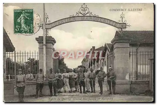Cartes postales Militaria Caserne Commercy Entree du quartier general Margueritte 6eme Hussards