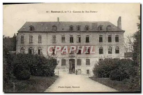 Cartes postales Militaria Caserne Rennes Caserne du Bon Pasteur