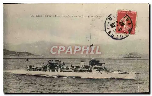 Cartes postales Bateau de guerre Mallebarde Contre torpilleur