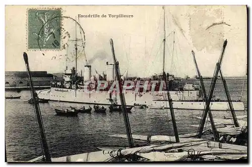 Ansichtskarte AK Bateau de guerre Escadrille de torpilleurs