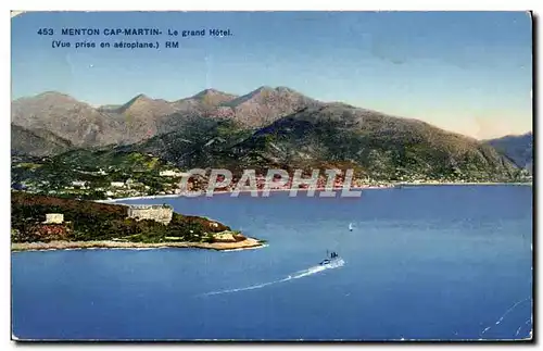 Ansichtskarte AK Roquebrune Cap Martin Le grand hotel Vue prise en aeroplane