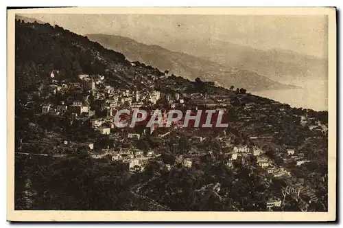 Cartes postales Roquebrune Cap Martin Le Village Vu de la Grande Corniche